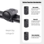 Electric Bell Horn 4 Modes Anti-theft Alarm - Image 7